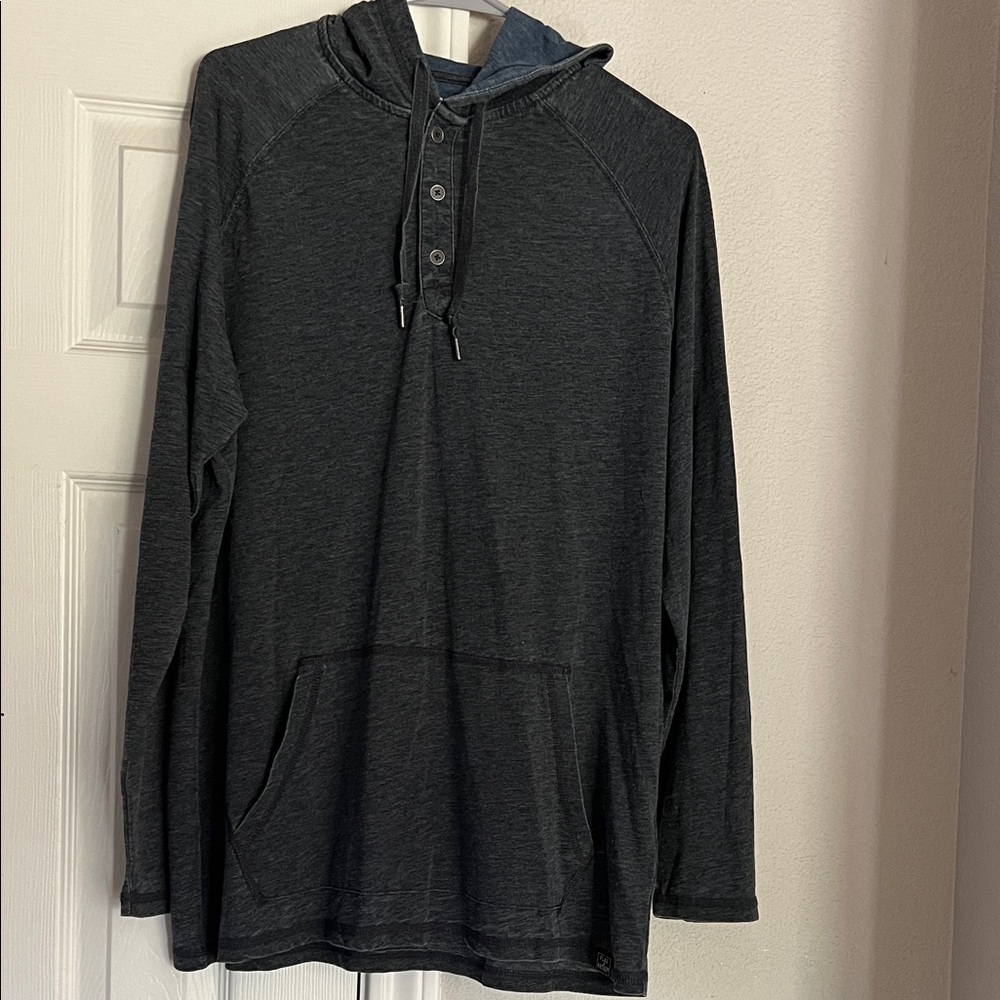Men's Dark Gray Hooded Sweatshirt